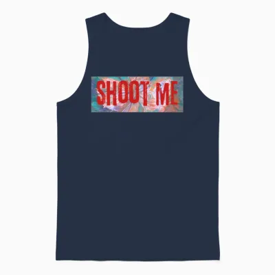 Shoot Me Unisex Tank Top - Navy