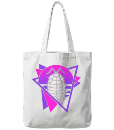 Isopods Retro Vaporwave Isopod Tote Bags - White