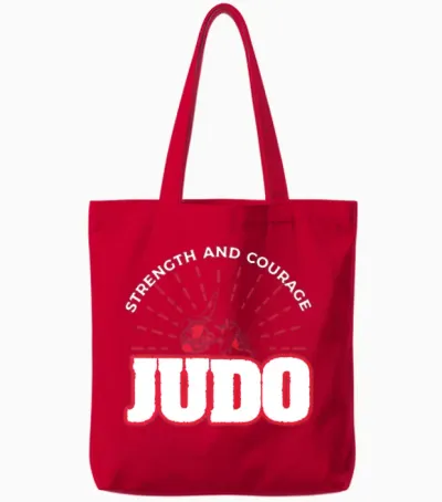 Judo Strength Tote Bags - Red
