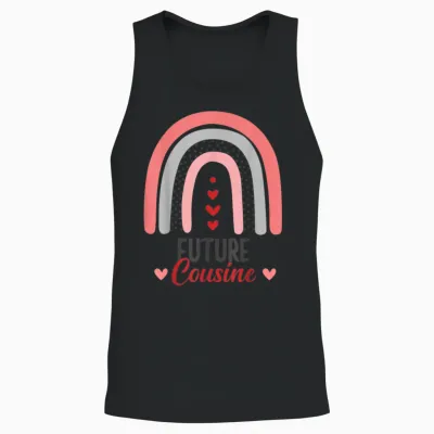 Announcement Pregnancy Future Cousine Unisex Tank Top - Black