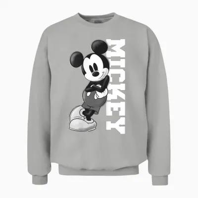 Disney Mickey and Friends Mickey Mouse Lean T-Shirt Small Unisex Sweatshirt - Ash