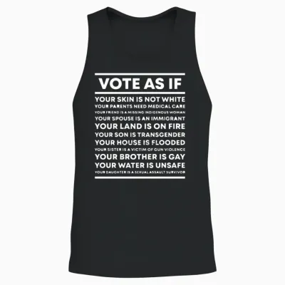 Vote as If Unisex Tank Top - Black