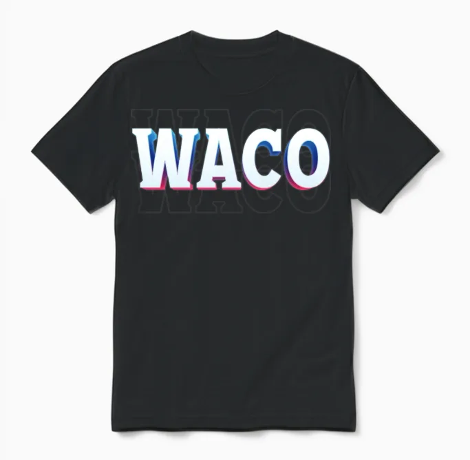 Retro - Waco Unisex T-Shirt in Black