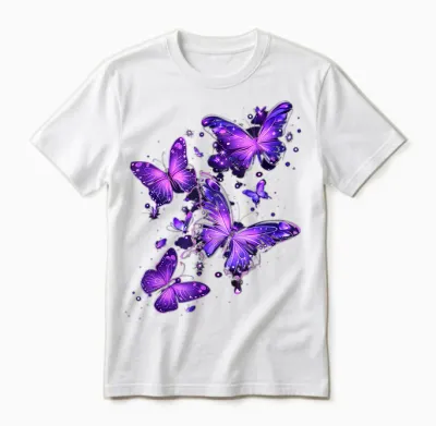 Lila Schmetterling Blaue Schmetterlinge Garten & Natur Unisex T-Shirt - White