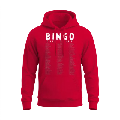 Bingo Call Chart , Bingo Player Unisex Hoodie - Red