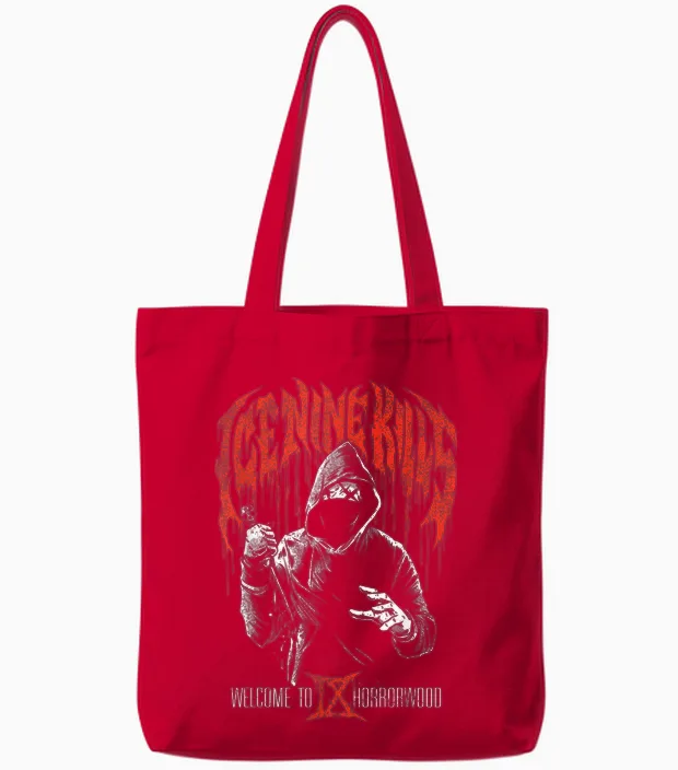 Ice Nine Kills - Mystery Killer T-Shirt, Black Tote Bags in Red