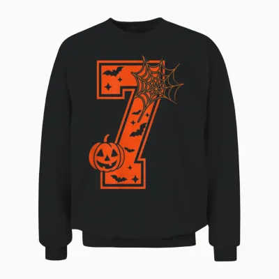 Funny 67 Six Seven Meme Couple Matching Halloween Costume Unisex Sweatshirt - Black
