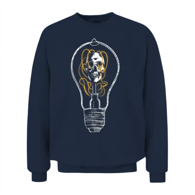 Electrician Light Bulb Electricity Unisex Sweatshirt - Navy