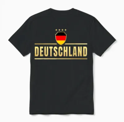 Germany Jersey Retro Boys Germany T-Shirt, Black Unisex T-Shirt - Black