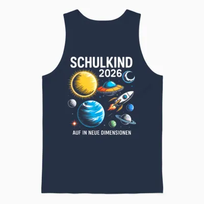 T-Shirt with Space Astronaut Design Unisex Tank Top - Navy