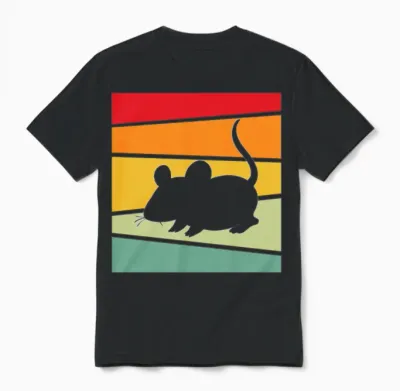 Mouse Retro Unisex T-Shirt - Black