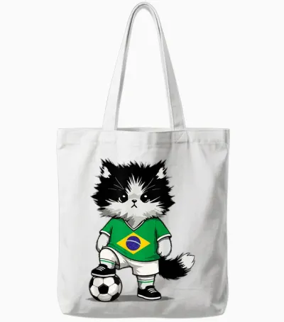 Brasilien Flagge Herren Damen Kinder Brasilien Tote Bags - White