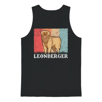 Leonberger Retro Unisex Tank Top - Black