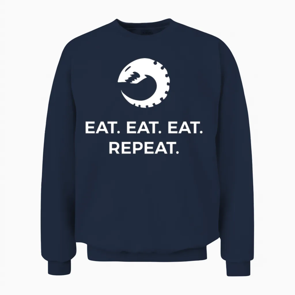 Tyranid Eat Eat Eat Repeat Unisex Sweatshirt in Navy