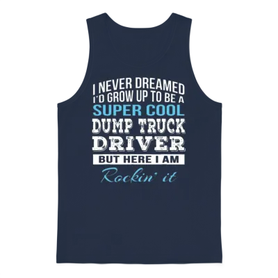 Funny Dump Truck Driver Unisex Tank Top - Navy