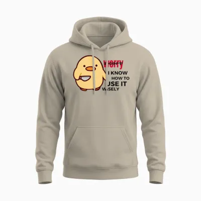Funny Duck Unisex Hoodie - Sand