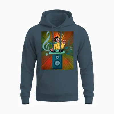 Groove with the Cool Retro Dj Unisex Hoodie - Dark Heather