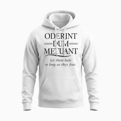 Classic Latin Language Phrase – Powerful Roman Quote T-Shirt, White, S Unisex Hoodie - White