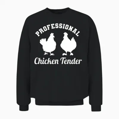 Professional Chicken Tender Funny Food Lover Unisex Sweatshirt - Black