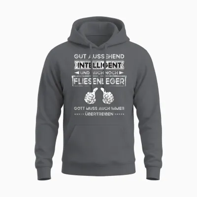 Fliesenleger Gut Aussehend Intelligent Lustiges Arbeit Unisex Hoodie - Charcoal