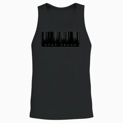 Stay Focus Unisex Tank Top - Black
