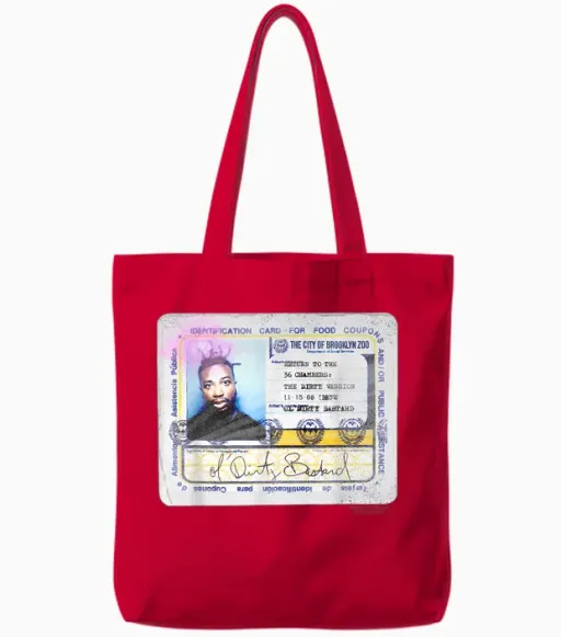 Odb Ol Dirty Ba-Id Return 36 Chambers Brooklyn Zoo Raw Tote Bags in Red