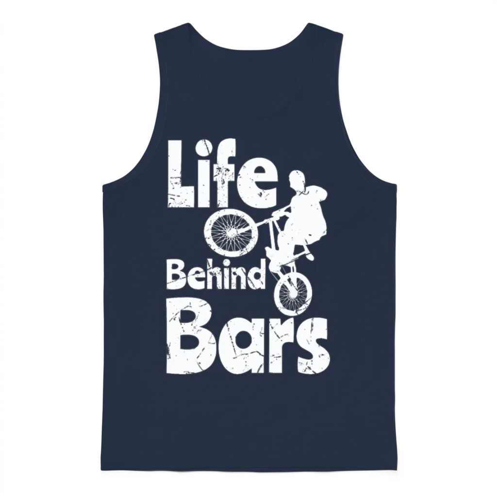 Life Behind Bicycle Bars Bmx Unisex Tank Top - Navy