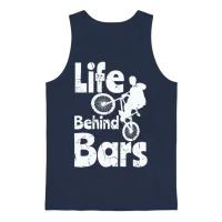 Life Behind Bicycle Bars Bmx Unisex Tank Top - Navy – 1