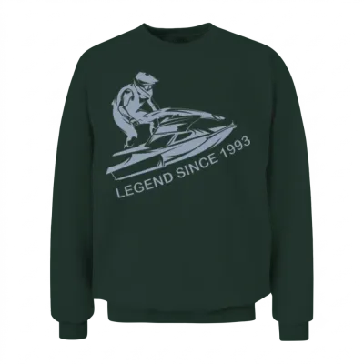 Jet Ski Legend 1993 Birthday Unisex Sweatshirt - Forest