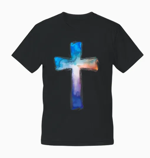 Cross Religion Bible Verses Church Family Catholic Unisex T-Shirt - Black