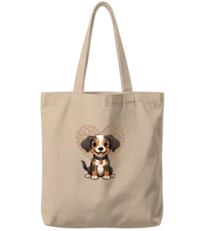 Dog Lover Tote Bags - Natural