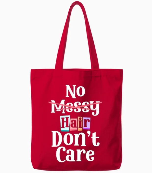 Bald New Hairstyle Man Hair Tote Bags in Red