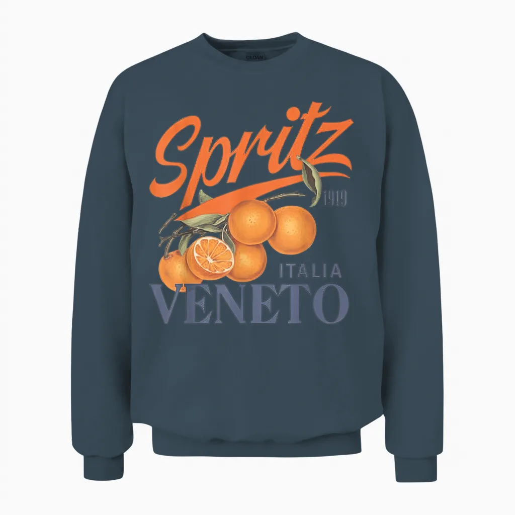 Spritz Veneto Tshirt Italia Vintage Orange Wein Italien Unisex Sweatshirt in Dark Heather