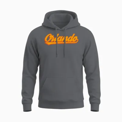 Orlando Retro Script Unisex Hoodie - Charcoal