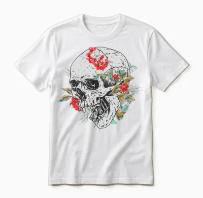 Bones and Botany Retro Look Unisex T-Shirt - White