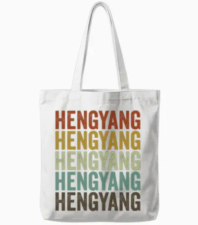 Hengyang China Retro Vintage Tote Bags - White