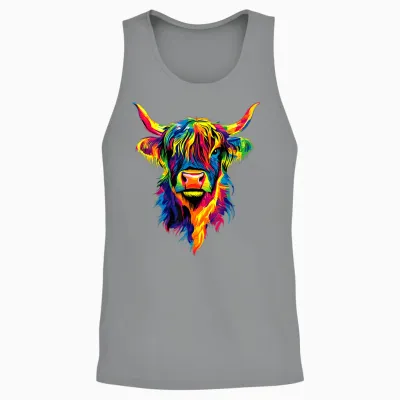 Cow Highland Cow Highland Cow Farmer Beef Farm Cute Cows Unisex Tank Top - Sport Grey