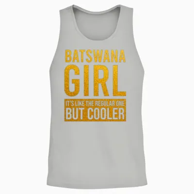 Batswana Girl Funny Unisex Tank Top - Ash