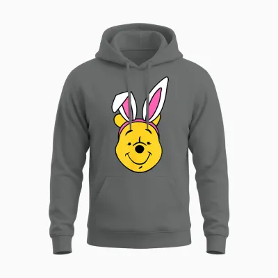 Amazon Essentials Disney Winnie the Pooh Spring Easter Bunny Ears Unisex Hoodie - Graphite Heather