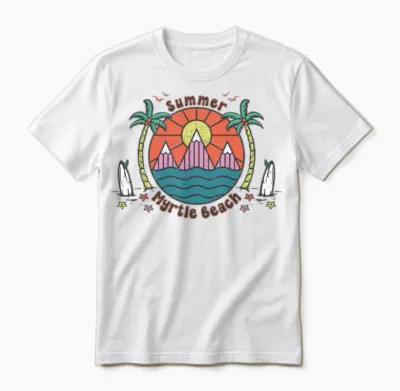 Retro Myrtle Beach Unisex T-Shirt - White