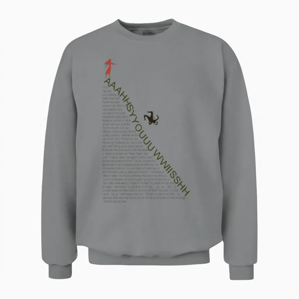 Spiral History Typography Unisex Sweatshirt in Sport Grey