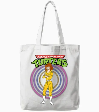 Mademark X Teenage Mutant Ninja Turtles - Original Teenage Mutant Ninja Turtles Classic April O'neil Tote Bags - White