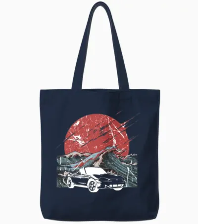 Mazda Miata Mx5 Old School Car Gift Tote Bags - Navy