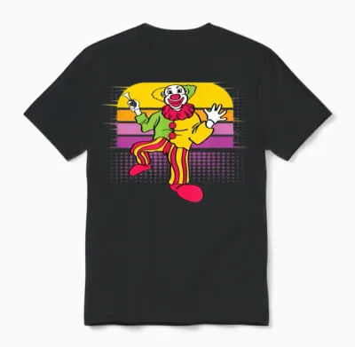 Funny Clown Acrobatics Unisex T-Shirt - Black