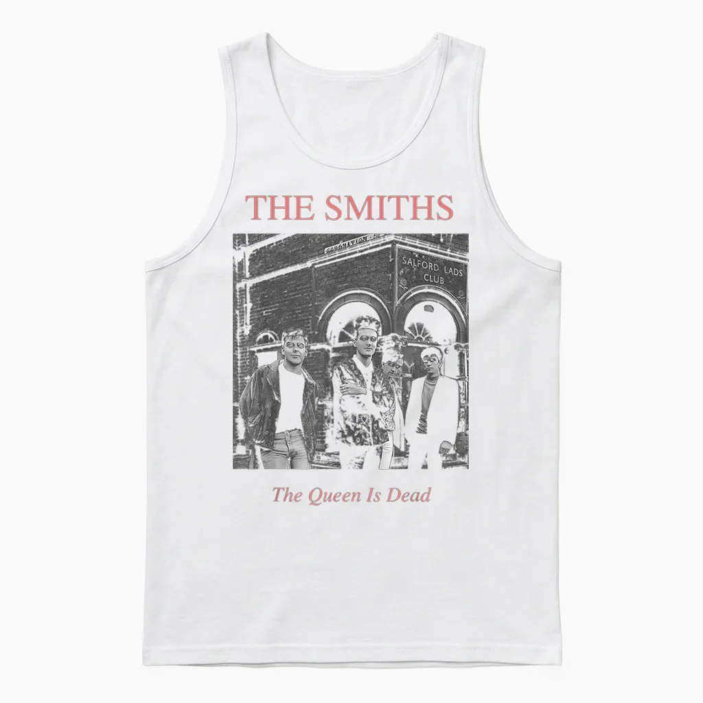 The Smiths the Queen Is Dead Salford Lads by Stephen Wright Unisex Tank Top in White