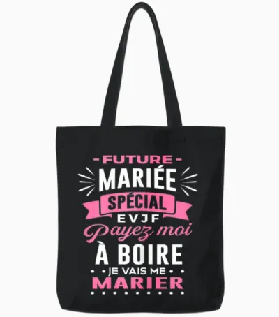 Future Bride Evjf Pay Me to Drink I Will Get Married Evjf Tote Bags - Black