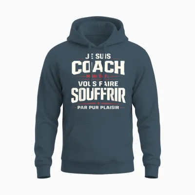 Coach Sportif Humour Entraîneur Idée Cadeau Fitness Original Unisex Hoodie - Dark Heather