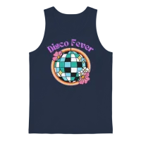 Retro Disco Fever Unisex Tank Top - Navy – 1