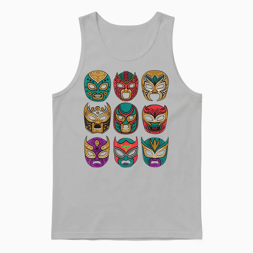 Vintage Wrestling - Retro Lucha Libre Unisex Tank Top in Ash