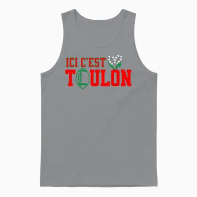 Rct Rugby Dans Le Sang En Avant Toulon! Here Rct Toulon T-Shirt, Black, S Unisex Tank Top - Sport Grey
